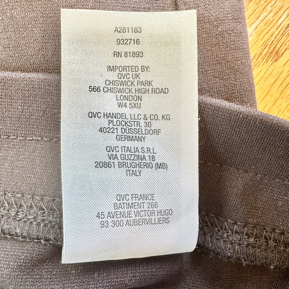 Susan Graver Liquid Knit Pants Womens Large Brown Straight Leg Pull On Career - Picture 10 of 10